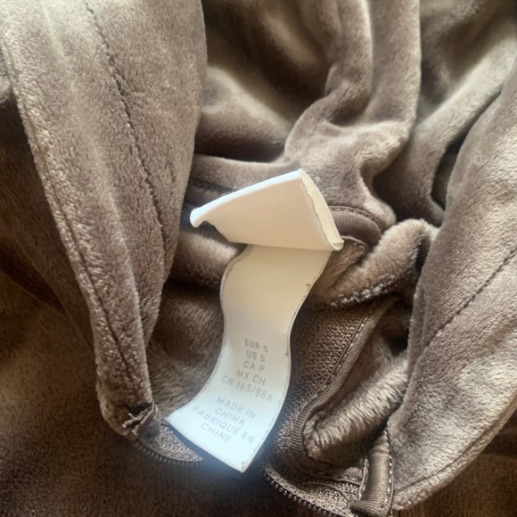 H&M Brown Velour Zipup Hoodie - Picture 3 of 3